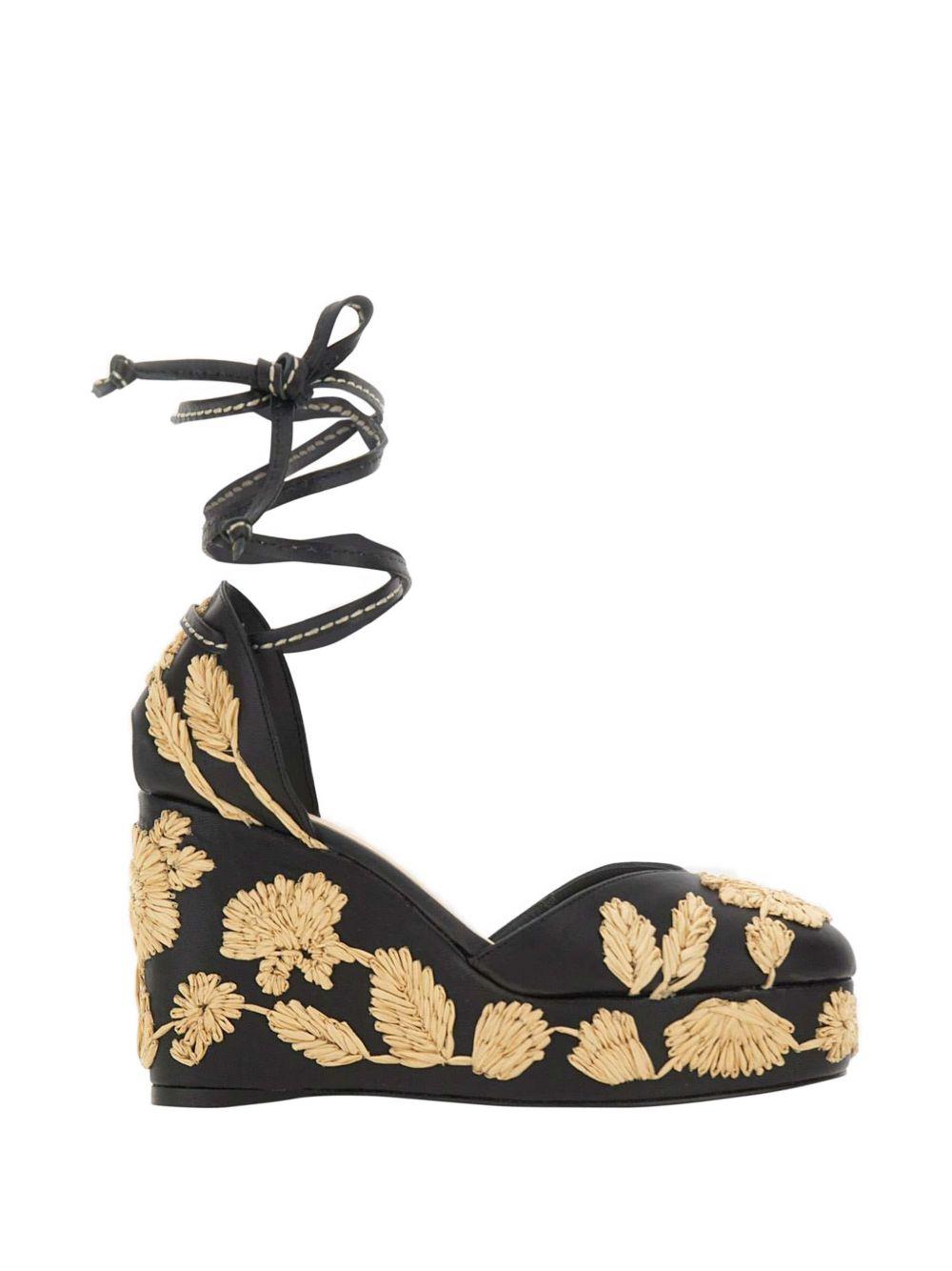 Espadrilles Carmela con ricamo a fiori in nero Castañer - donna 