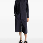 Shorts cargo con coulisse in nero Lemaire - uomo 