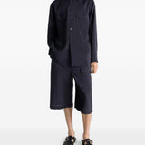 Shorts cargo con coulisse in nero Lemaire - uomo 