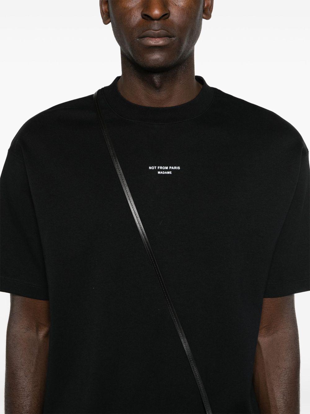 T-shirt slogan classique in nero drole de monsieur - uomo 