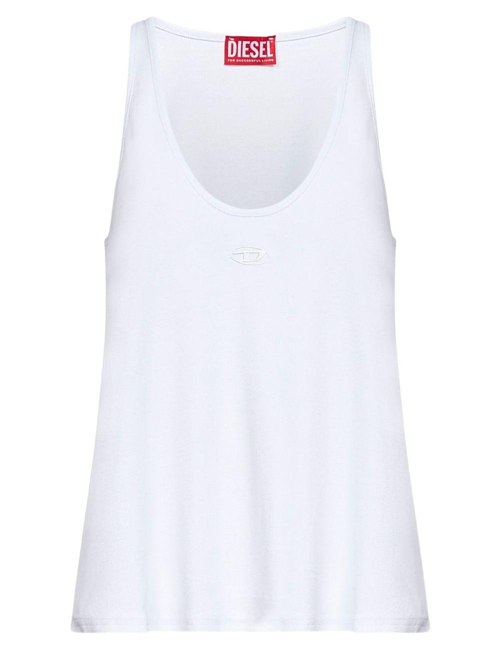 Canotta svasata in bianco Diesel - donna 
