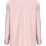 Blazer doppiopetto in lana, mohair e seta ombrosa in rosa Maxmara - donna 