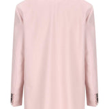 Blazer doppiopetto in lana, mohair e seta ombrosa in rosa Maxmara - donna 