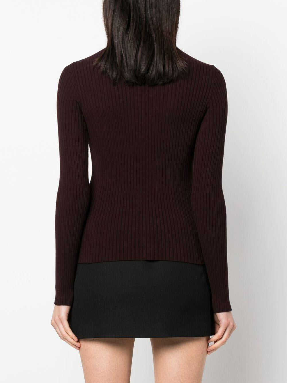 Maglione collo alto Reedition in borgogna 