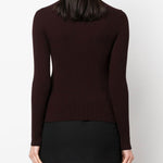 Maglione collo alto Reedition in borgogna 