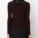 Maglione collo alto Reedition in borgogna 