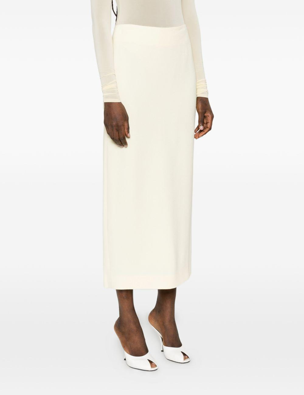Gonna midi a vita alta in beige Wardrobe.Nyc - donna 