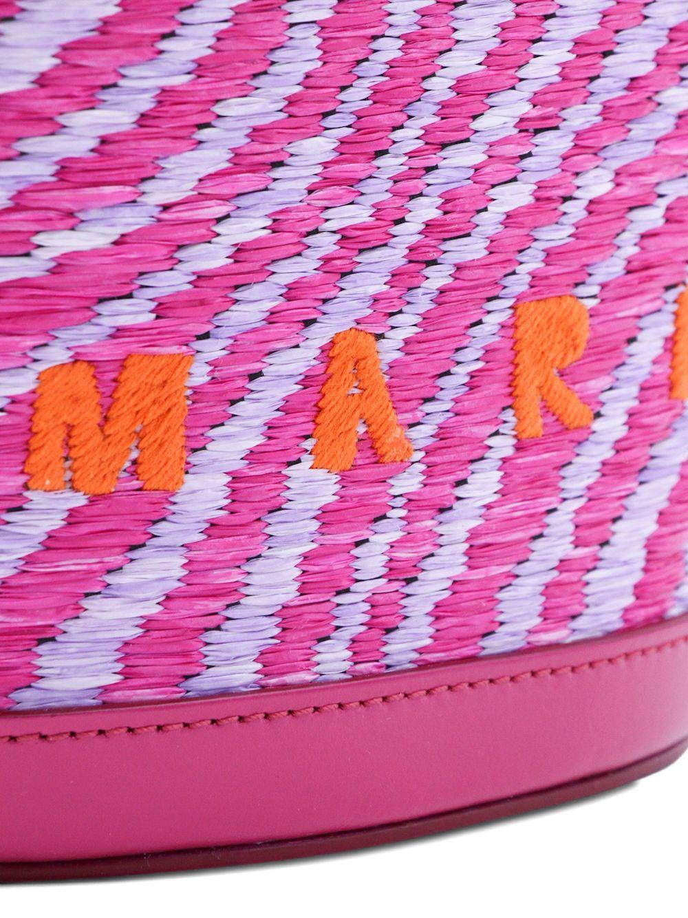 Borsa con logo tropicalia in rosa Marni - donna 