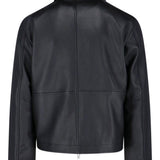 Giacca in pelle con zip in nero Sunflower - uomo 