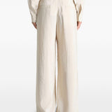 Pantaloni sartoriali dritti in avorio Lemaire - uomo 