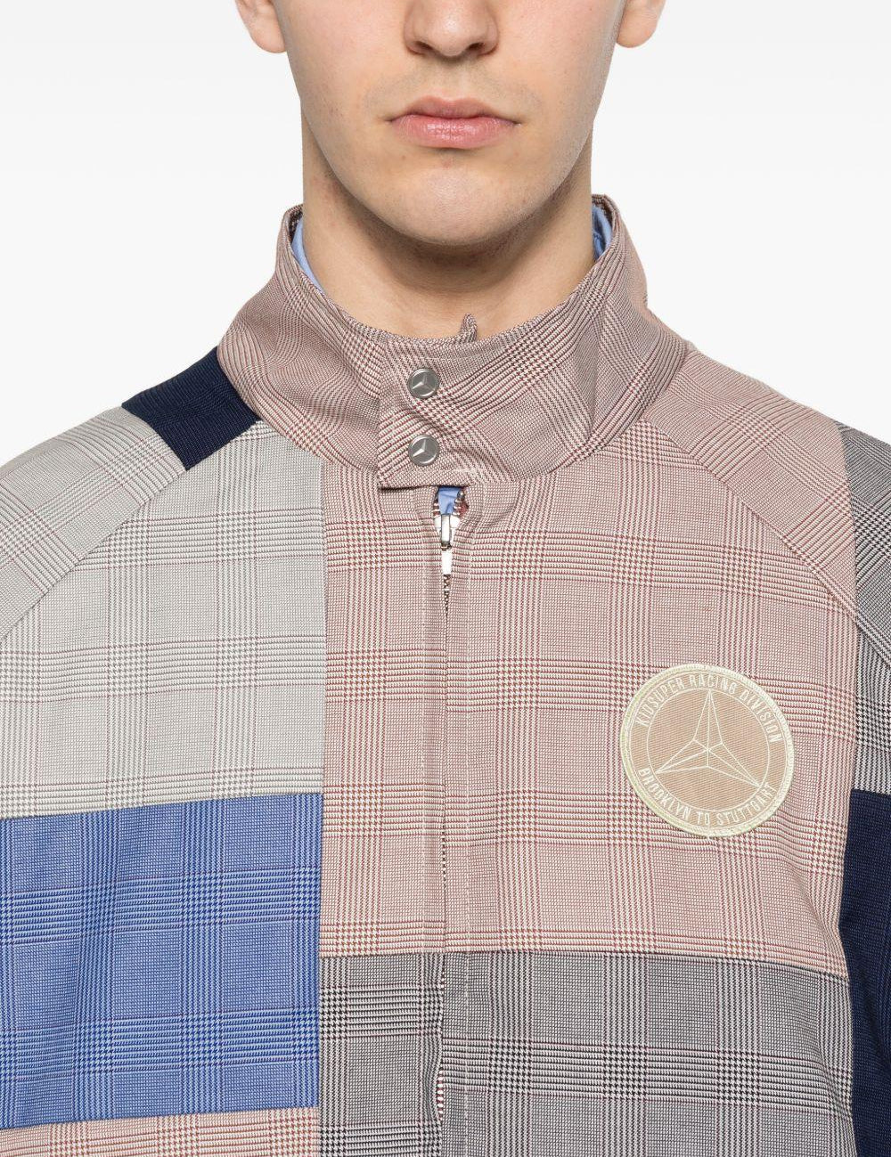 Giacca patchwork con zip multicolore Kidsuper x mercedes benz - uomo 