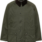 Giacca Bedale con collo a contrasto in verde e marrone Barbour - uomo 