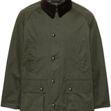 Giacca Bedale con collo a contrasto in verde e marrone Barbour - uomo 