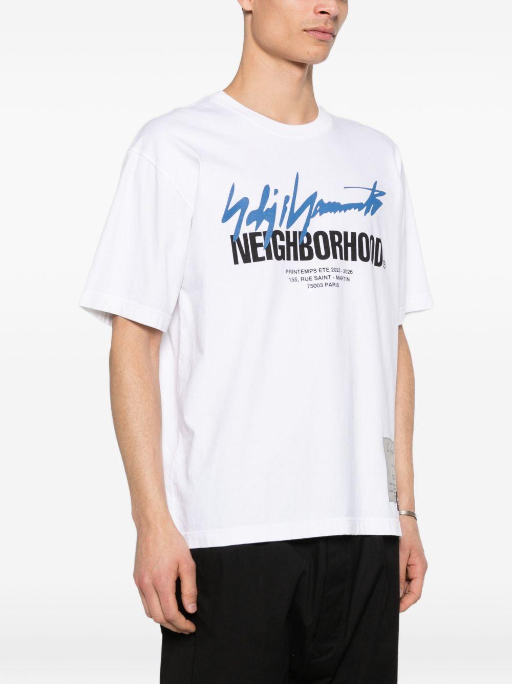 T-shirt a maniche corte in bainco Yohji yamamoto - uomo 