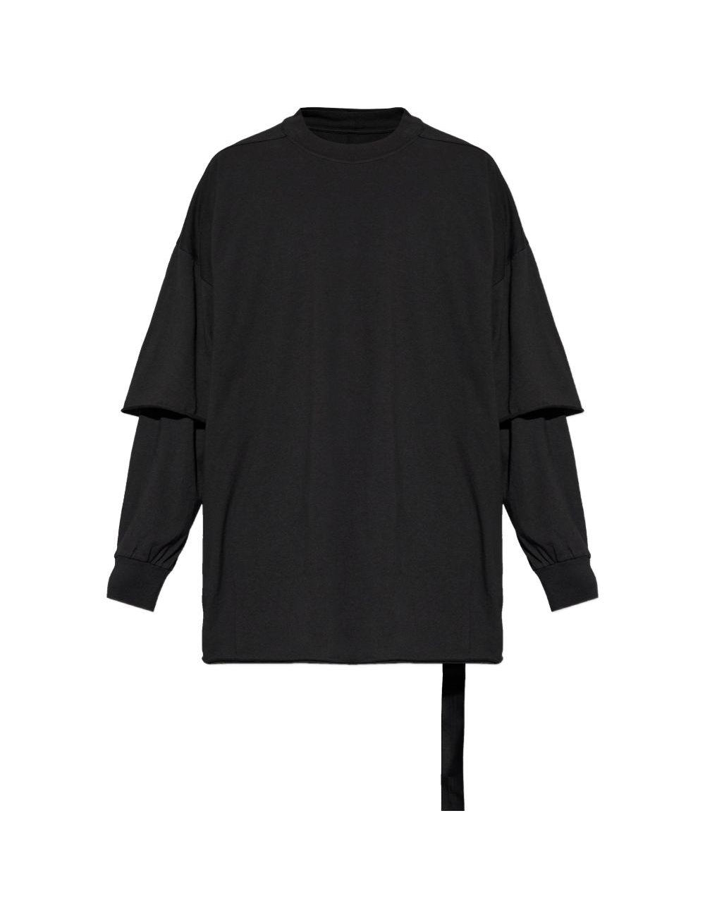 T-shirt con design a strati in nero Rick owens drkshdw - uomo 