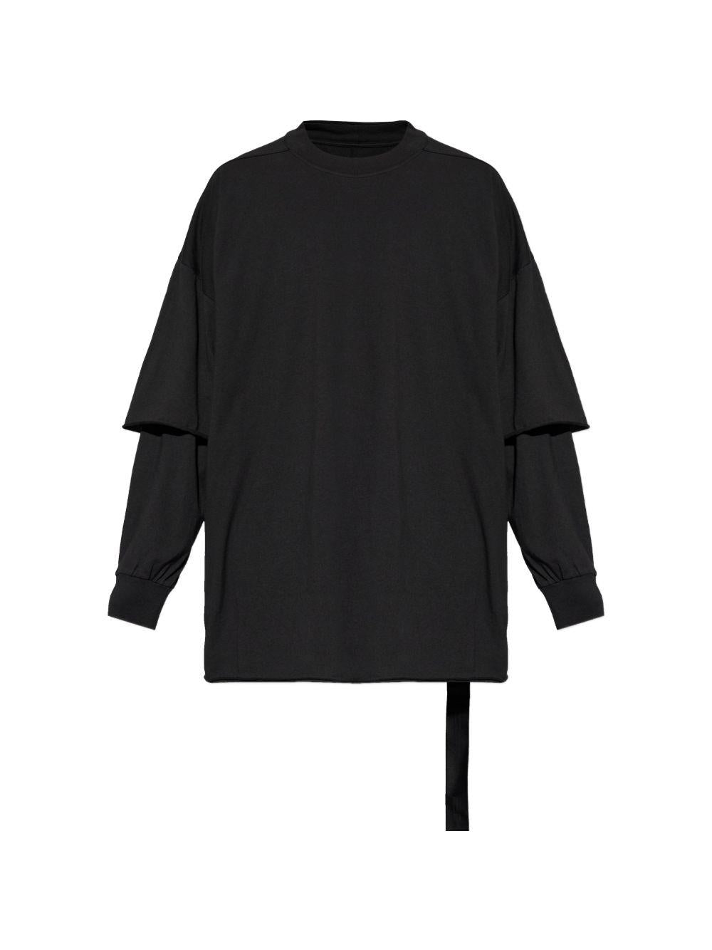 T-shirt con design a strati in nero Rick owens drkshdw - uomo 