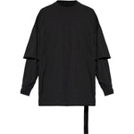 T-shirt con design a strati in nero Rick owens drkshdw - uomo 