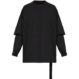 T-shirt con design a strati in nero Rick owens drkshdw - uomo 