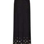 Gonna lunga con occhielli in nero Rabanne - donna 