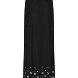 Gonna lunga con occhielli in nero Rabanne - donna 