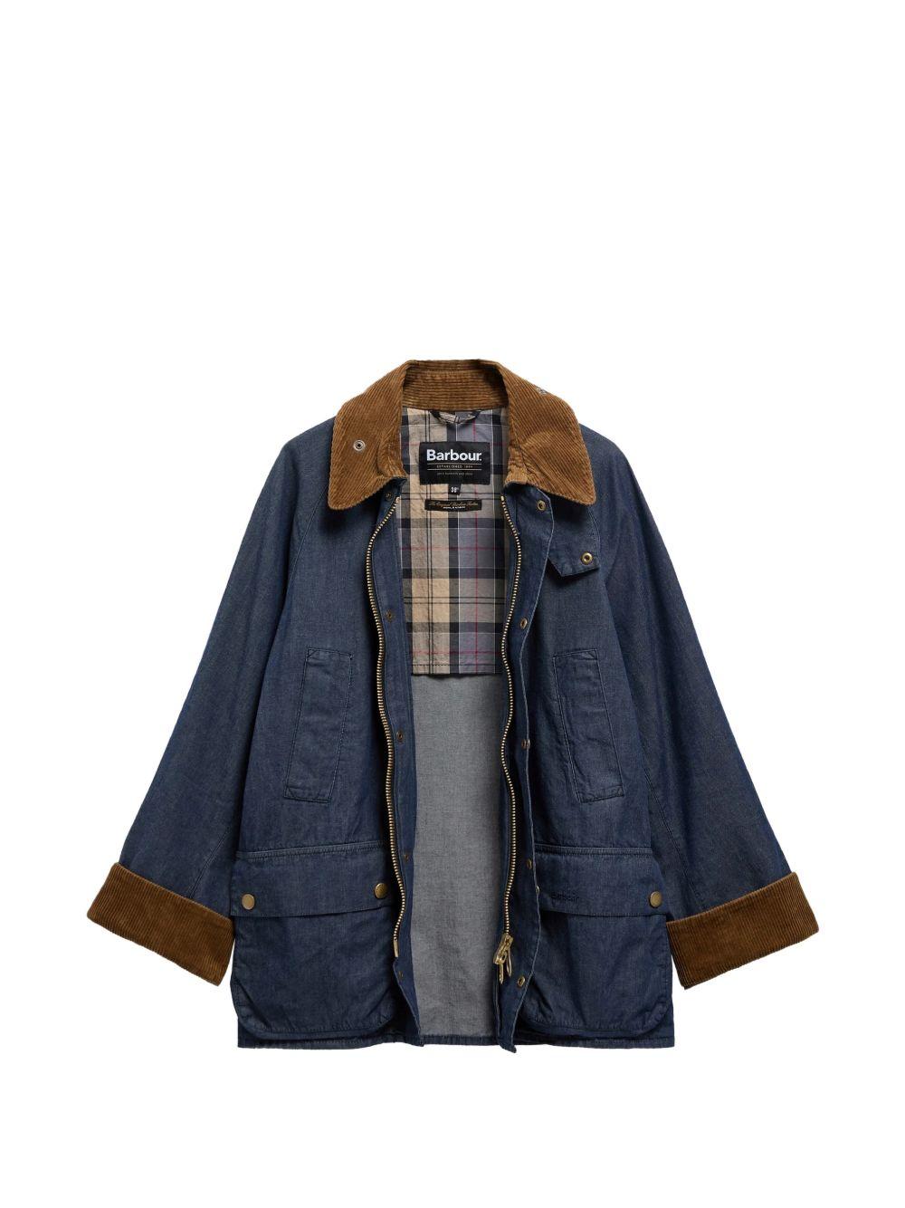 Giacca Bedale con risvolti in blu Barbour - uomo 