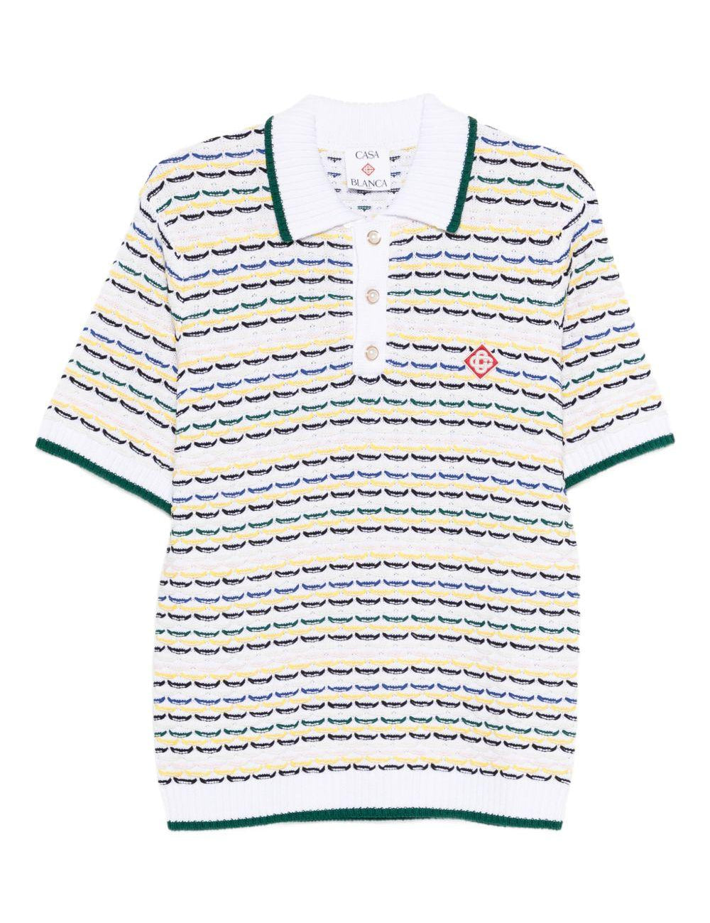 Polo a righe  in bianco Casablanca - uomo 