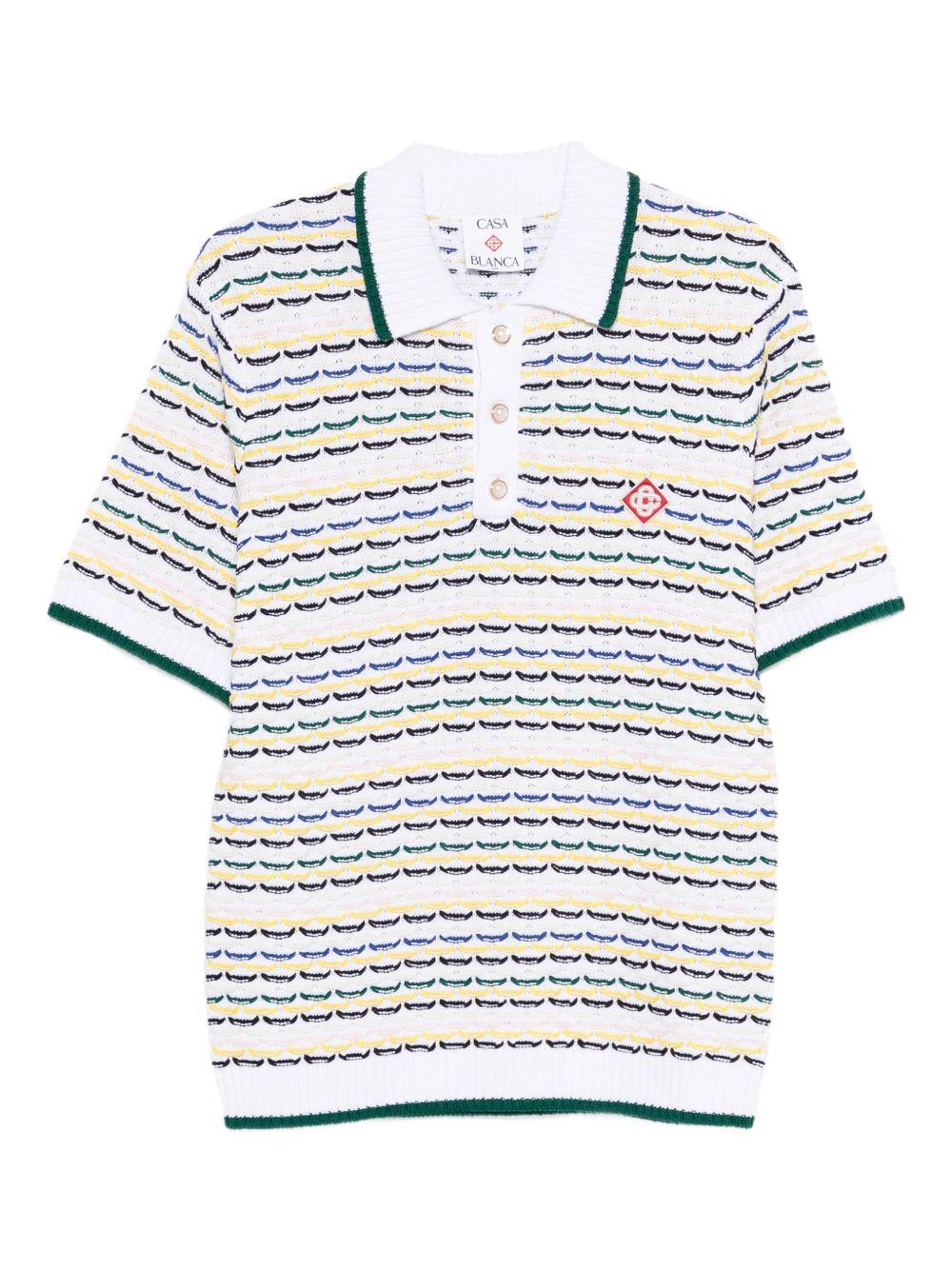 Polo a righe  in bianco Casablanca - uomo 