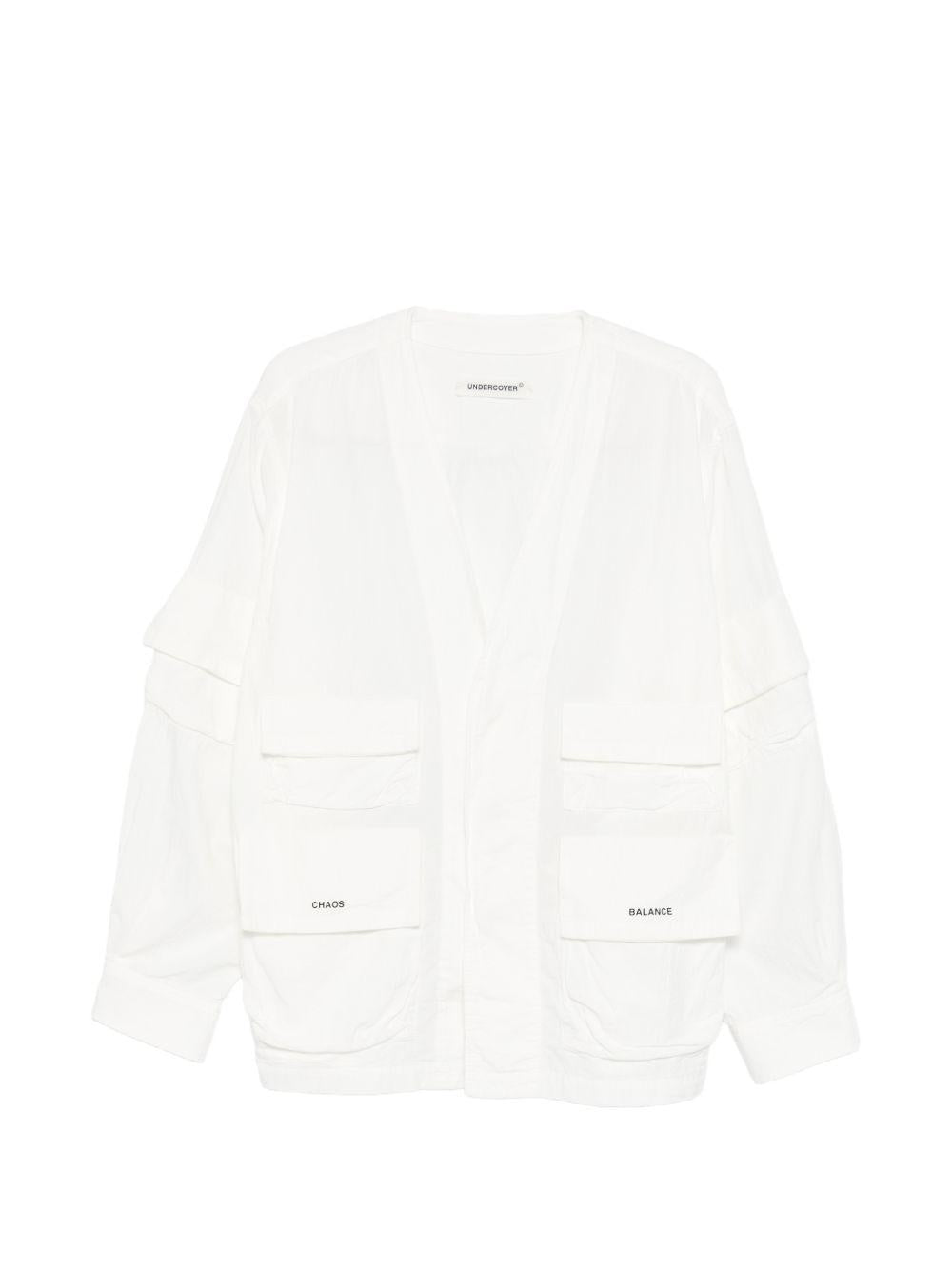 Giacca con scollo a V in bianco Undercover - uomo 
