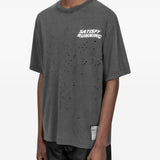 T-shirt con effetto vissuto in nero Satisfy - unisex 