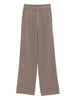 Pantaloni a gamba larga in maglia in marrone Gotha - donna