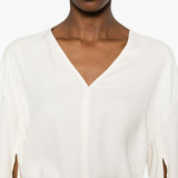 Blusa con scollo a V in bianco Toteme - donna 