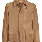 Giacca in camoscio in marrone Brunello cucinelli - uomo 
