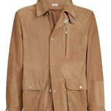 Giacca in camoscio in marrone Brunello cucinelli - uomo 