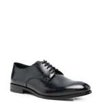 Derby in pelle in nero 