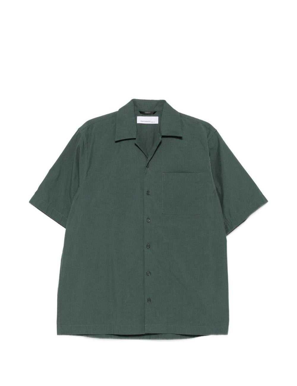 Camicia a maniche corte in verde Oamc peacemaker - uomo 