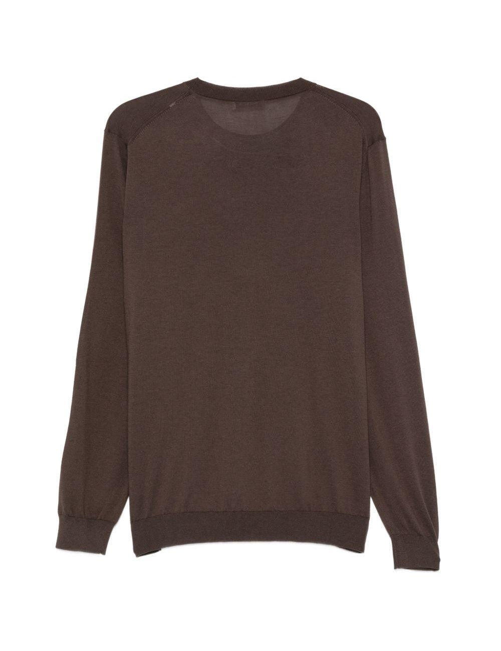 Maglione a girocollo in marrone Kangra - uomo 