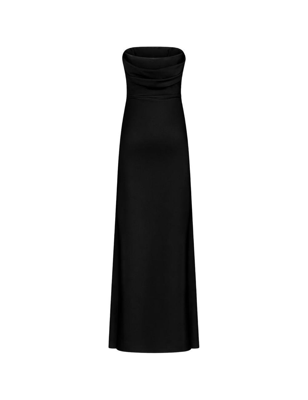 Abito lungo senza spalline in nero Amen - donna 