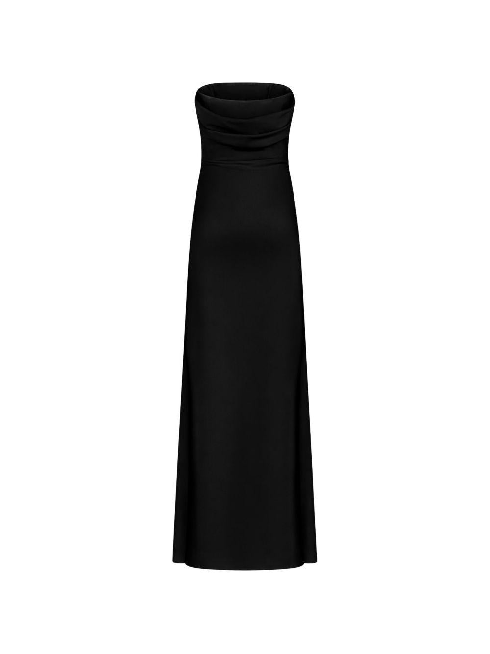 Abito lungo senza spalline in nero Amen - donna 