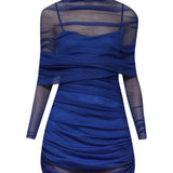 Abito mini in mesh in blu Christopher esber - donna 