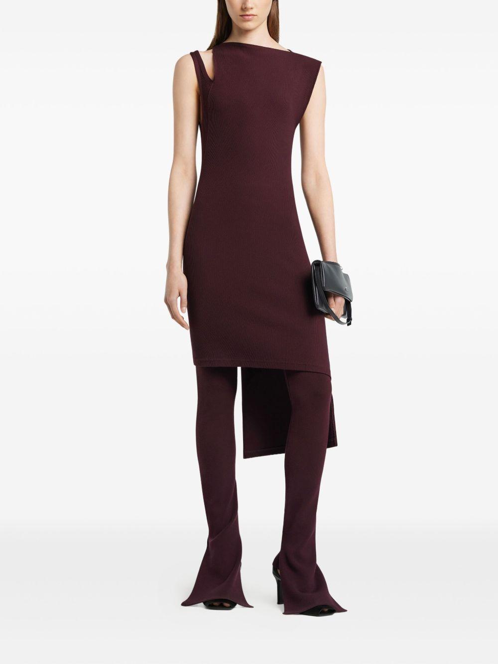 Abito midi asimmetrico in viola Courrèges - donna 