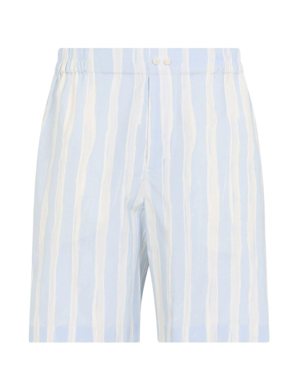 Shorts a righe le short calecon  in bianco e blu Jacquemus - uomo 