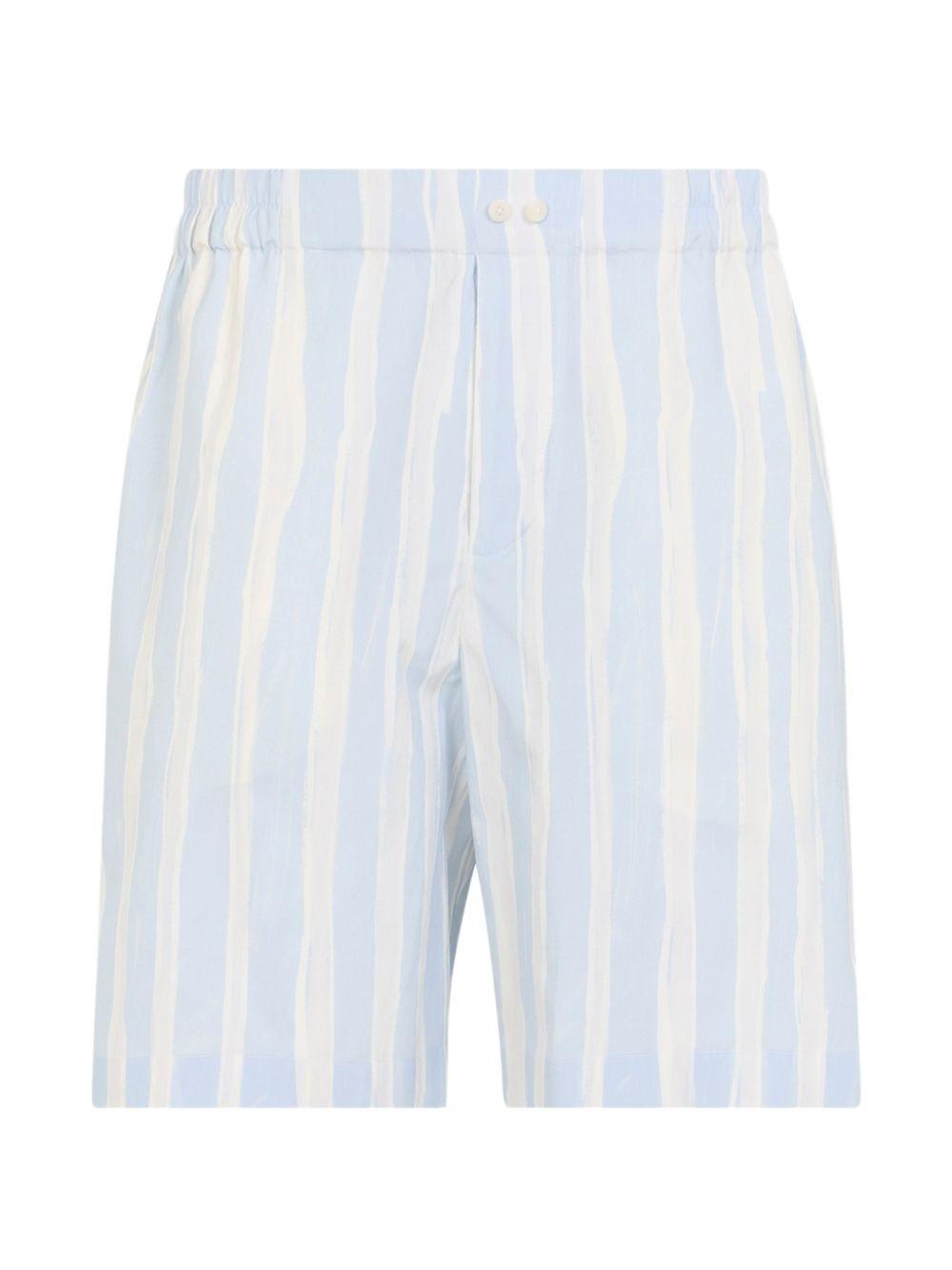 Shorts a righe le short calecon  in bianco e blu Jacquemus - uomo 