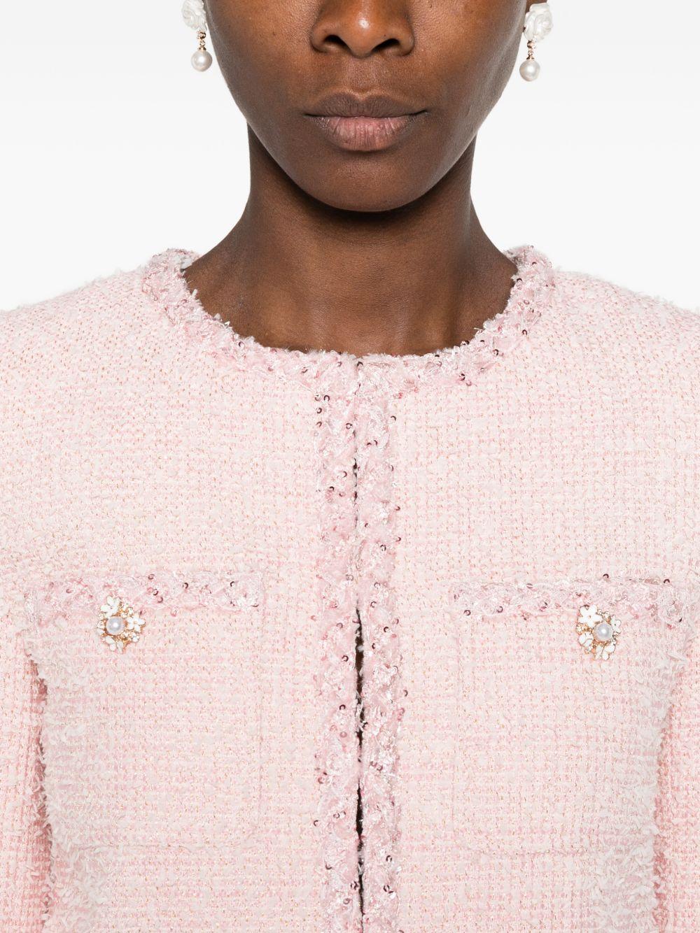 Giacca con paillettes in rosa 