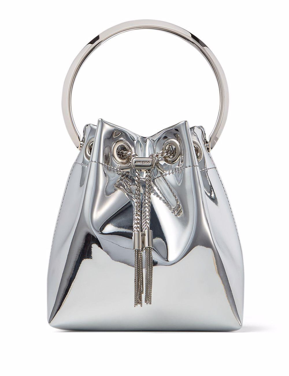 Borsa a secchiello Bon Bon in argento 