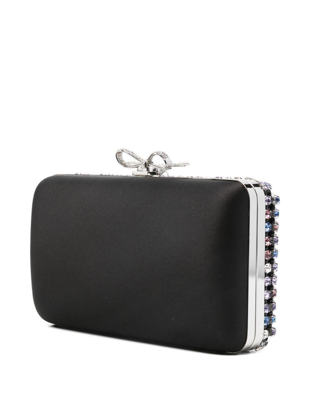 Clutch con cristalli in nero Self-Portrait - donna 
