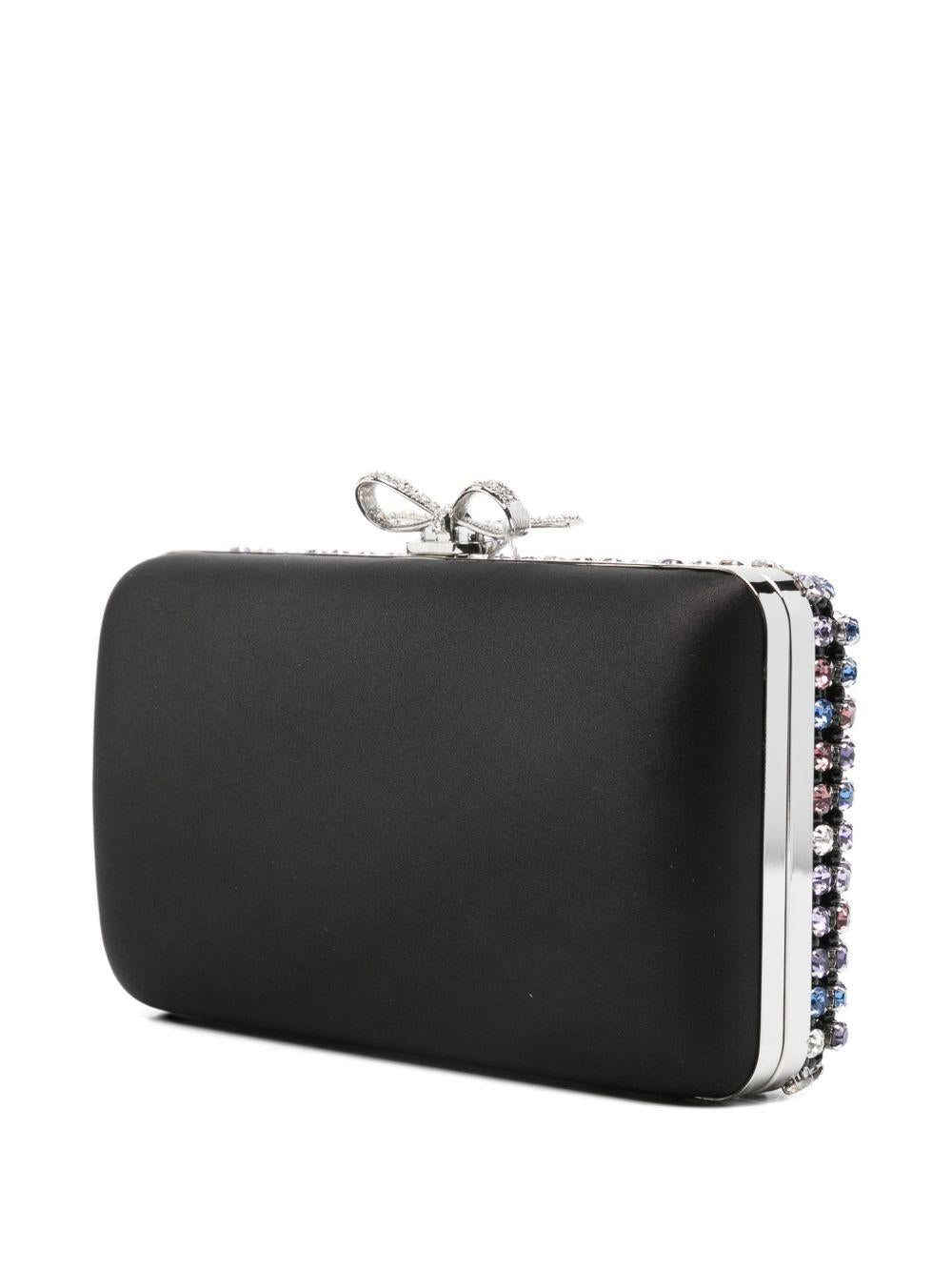 Clutch con cristalli in nero Self-Portrait - donna 