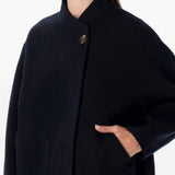 Giacca Windsor  in lana blu navy 