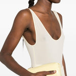 Body semi trasparente in giallo Wardrobe.Nyc - donna 