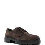 Derby strigate in suede in marrone Hogan - uomo 