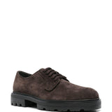 Derby strigate in suede in marrone Hogan - uomo 